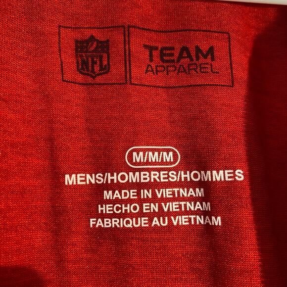 NFL Team Apparel Men's size Medium Kansas City Chiefs Red Quarter Zip Pullover - Picture 3 of 7